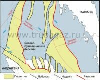 Рис. 2. Тектоническая схема северной части Малаккского пролива
